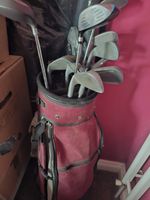 Right-Handed Golf Club Set Plus Trolley Cart Bag Men's
