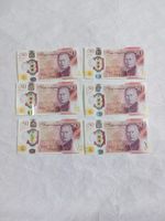6 New Uncirculated £50 Pound Note King Charles III Polymer Mint
