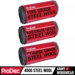 ProDec Steel Wool Wire Smoothing Rust Cleaning Paint Removal Metal Grade 400g