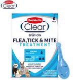 BOB MARTIN CLEAR SPOT ON FLEA TREATMENT SMALL ANIMALS RABBITS GUINEAS 1 PIPETTE