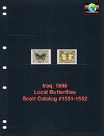 $7.50 Scott Value  - 1998 IRAQ Butterflies Middle East scarcer CV MNH NH UMM