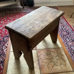 Handmade Country Style Wooden Stool 14 X7 X10.5 Inch 