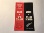Wales v  New Zealand 1978 Rugby Union programme