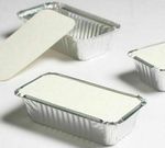 Pack of 150 Aluminium Large foil trays with Lids 20 x 11 x 5.5cm Catering Trays