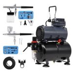 Airbrush Kit Air Compressor With Tank Nail Tatoo Art Brush Spray Set Home DIY