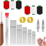 36PCS STAINLESS STEEL SEWING KIT WITH TOP NEEDLE DIY APPAREL SEWING SUPPLIES