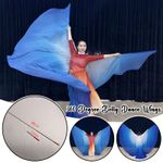 Belly Dance Wings Accessories with Sticks Performing Costume Gradient Wings.