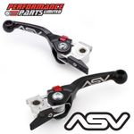 ASV F4 Short Black Adjustable Front + Rear Brake Lever Set for Stark Varg Brembo
