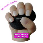600 Short Square False Nails Natural Full Cover Press On Nail Tips