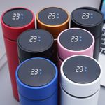 Portable 500ml Temperature Display Thermal Flask Stainless Steel Water Bottle UK