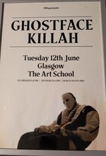 GHOSTFACE KILLAH A3 Glasgow Art School Concert Gig Poster Hip-Hop Rap Wu-Tang