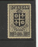 St Lucia 1938/48 GV1 10/- MM SG 138