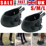 S/M/L Horse Hoof Boots Rubber Thick Protective Cover Sturdy For Training Riding