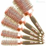 Head Jog Pink Ceramic Ionic Radial Hair Brush 5 Pack Set 76 77 78 79 80 FREE P&P