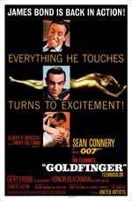 GOLDFINGER (1964) - one sheet  27"x41" - rare, top James Bond 007 movie poster!