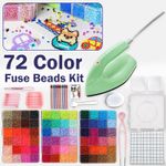 72 Colors Fuse Beads Craft Set W/ Iron 2.6mm Melty Beads DIY Toy for Kids Family