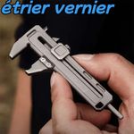 Mini Vernier Caliper Thickness Gauge Portable Depth Ruler EDC Measuring Tools