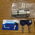 Mul-T-lock Interactive plus - 66mm Euro key/turn -nickel Matt finish Brand New.