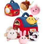 Montessori Farm Animals Barn Toy Set for Babies 6-12  - Sensory Playtime