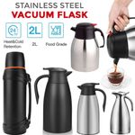 1L/2L/2.5L/3L STAINLESS STEEL AIRPOT HOT TEA COFFEE DRINKS VACUUM FLASK JUG PUMP
