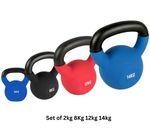 Neoprene Kettlebells 2kg-14Kg Sets Cast Iron Weights Fitness Home Gym Exercise