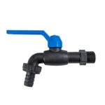 3/4" BSP Male Garden Tap Nylon Ball Valve Water Butt Hose Black Blue
