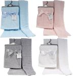 Waffle Fleece Baby Blanket Boys Girls Wrap Moses Basket Pram Car Crib