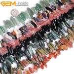 Natural Gemstones Freeform Stick Point Spike Beads For Jewellery Making 15" UK