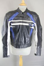 HEIN GERICKE '2 KEEN' LEATHER BIKER JACKET WITH REMOVABLE CE ARMOUR 40 INCH