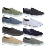 Canvas pump twin gusset men's slip on fashion sneaker 7-12