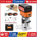 2X 4.0Ah Battery 21V Electric Cordless Hand Trimmer Palm Router Wood 6 Speed
