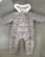 H&M Padded all-in-one suit, Beige  (74) 6-9 Months