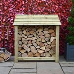 Greetham Log Store Outdoor Storage Shed Kindling Timber Firewood Wood Store Tidy