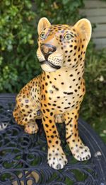 Mid Century Rare Italian Ceramic Giovanni Ronzan, Lenci Cheetah/ leopard 1211/3 