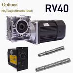 400W AC 220V RV40 Worm Gear Reducer Electric Gear Motor With Shaft &Controller