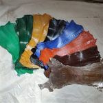 100% Genuine Ostrich Legs Leather Skin Leather Hide Real Leather DIY Black Color