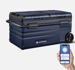 AAOBOSI 75L Car Fridge, IPX4 Waterproof Dual Zone Camping Fridge Freezer
