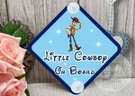 Woody Car Sign - Little Cowboy on Board - Baby Child on Board