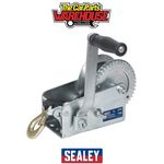 Sealey GWW2000M Geared Hand Winch with Webbing Strap 900kg Capacity