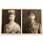 Princess Mary 1914 Christmas Tin King George V & Queen Postcard  WOUNDED VERSION