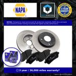 2x Vented Brake Discs and Pads Front NAPA NBK5001DP fits FORD FIESTA with