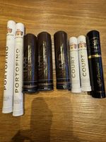 Assorted Cigar Tubes x8 Macanudo, La Flor Dominicana. Excellent condition