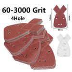 60-3000Grit Mouse Detail Sanding Sheets Sandpaper Hook Loop Abrasive Paper Pads