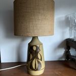 1970s Mid century Lamp Base Honiton Devon Pottery Abstract Pattern
