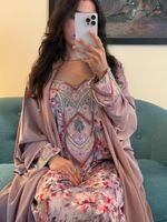 Women Beaded Mukhawar Kaftan Modest Maxi Dress Muslim Abaya Islamic Caftan Eid S