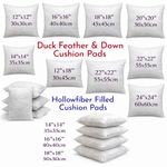 Duck Feather OR Hollowfiber Cushion Pads Inner Insert Extra Deep Filled Cushions