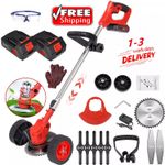 24V Cordless Strimmer Grass Trimmer Electric Tree Garden Weed Cutter 2Battery