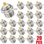 20PCS SO239 UHF Female Chassis Socket, Panel Mount Bulkhead Round Hole, PL259