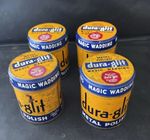 Vintage Dura-Glit Magic Wadding Metal Polish Empty Tin  ( 1 Only)