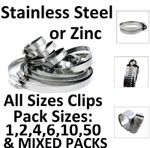 Mixed Assorted Jubilee Hose Clips Stainless Steel Clamp Assortment Bulk